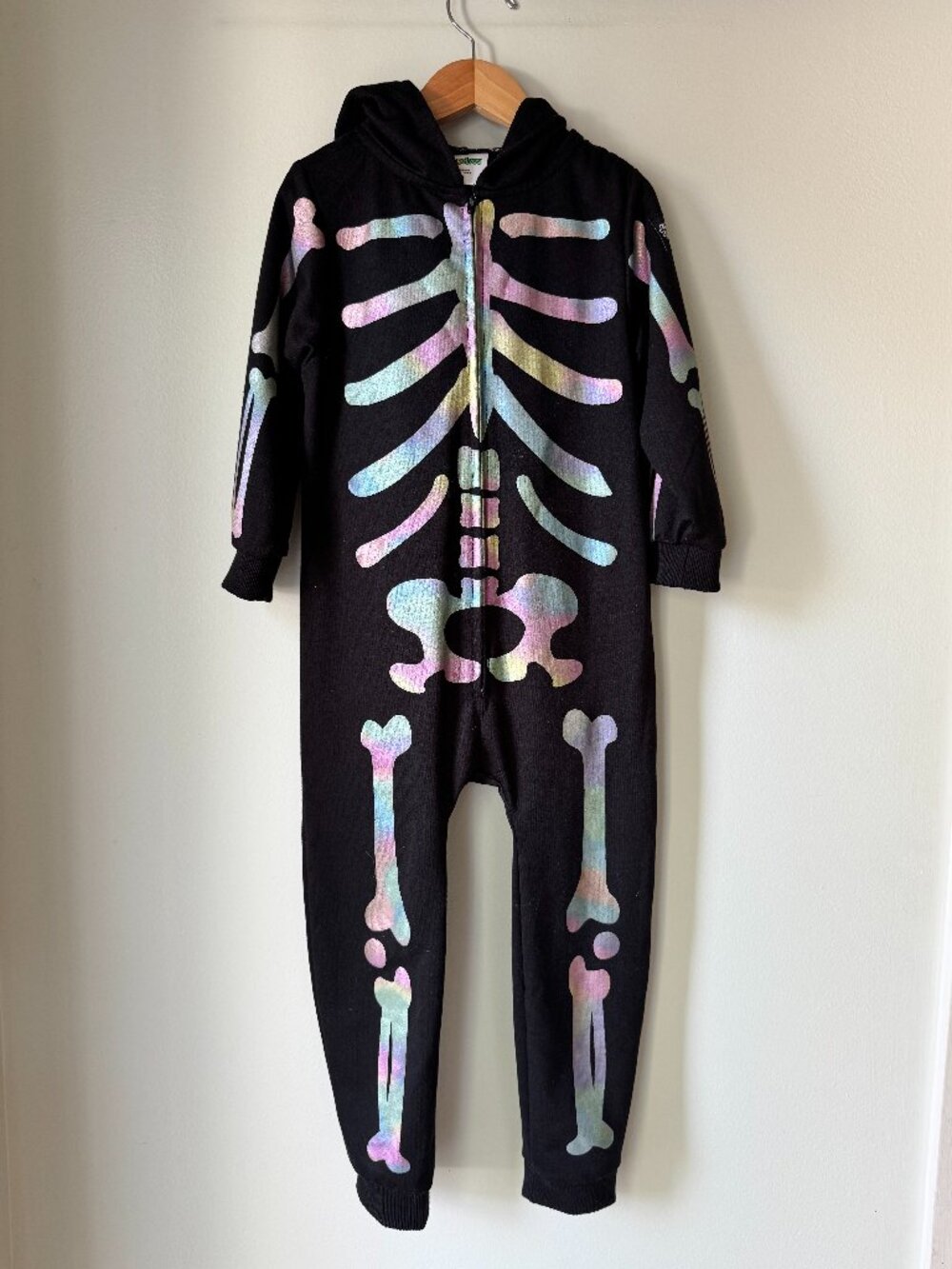 Tipsy Elves Toddler Boy's Iridescent Skeleton Costume Onesie